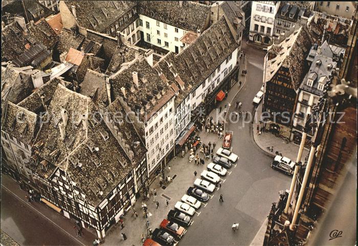 Strasbourg Alsace Les vieux toits pris de la cathedrale V