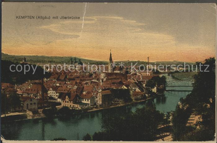 Kempten Allgaeu mit Illerbruecke