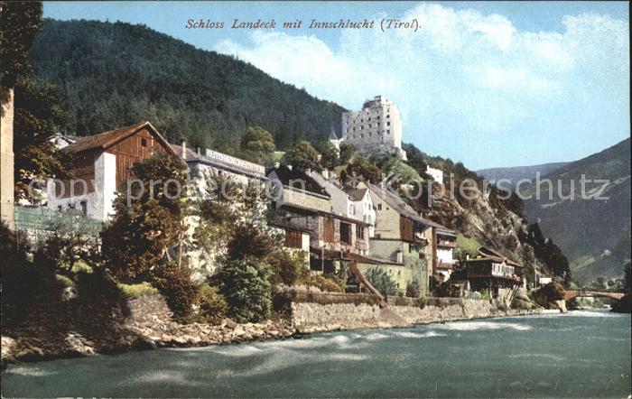 Landeck Tirol Schloss mit Innschlucht