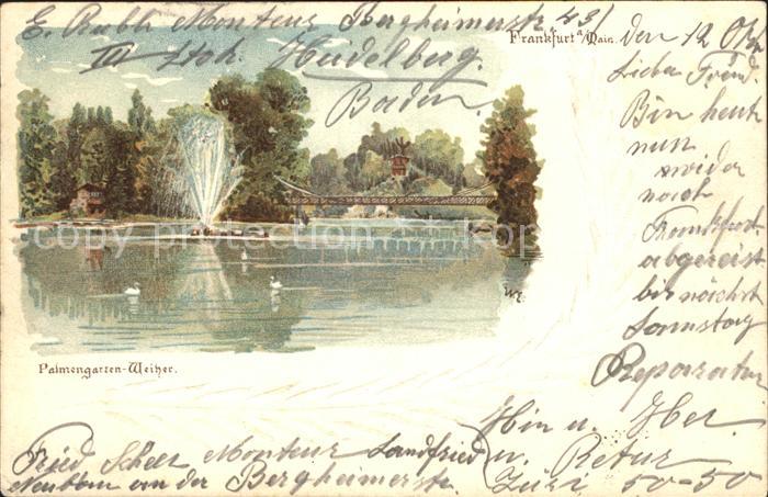 Frankfurt Main Palmengarten Weiher