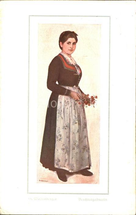 BERCHTESGADEN Bayern Frau in Tracht