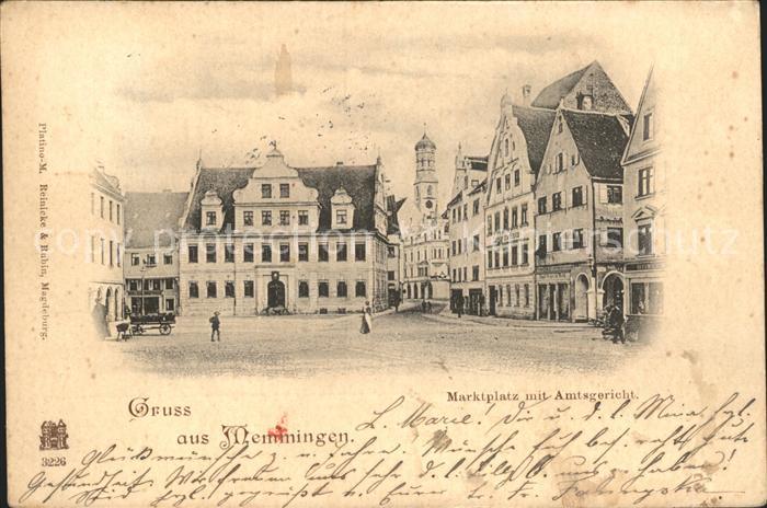 Memmingen Bayern Marktplatz mit Amtsgericht