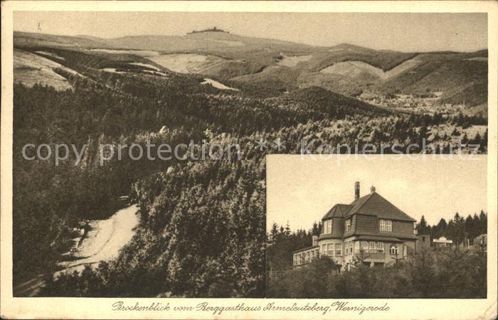 Wernigerode Harz Berggasthaus mit Brocken