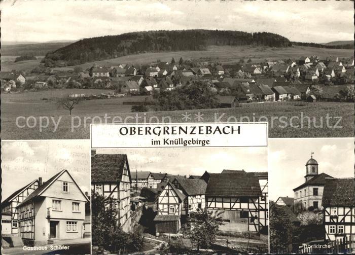 Obergrenzebach Gasthaus Schaefer im Knuellgebirge