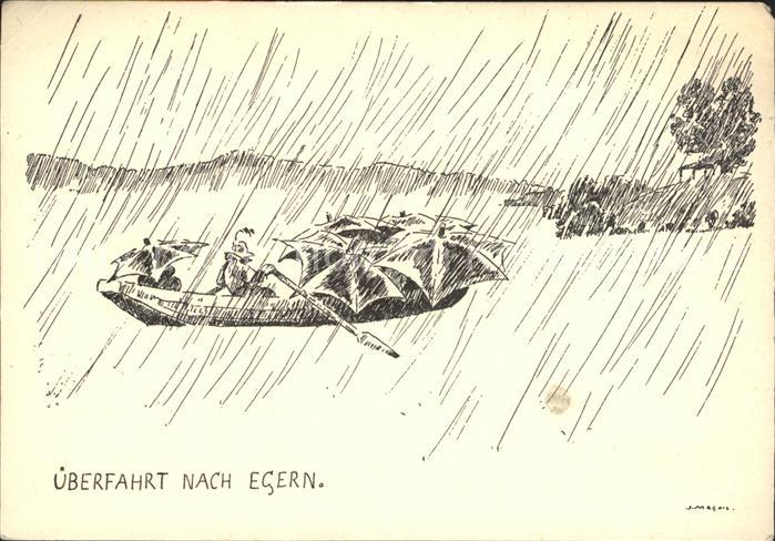 Rottach-Egern Kuenstlerkarte ueberfahrt nach Egern