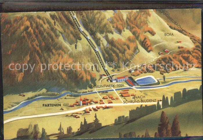 Partenen Vorarlberg Panoramakarte Vermuntwerk