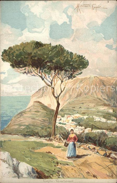 Napoli Neapel Künstlerkarte