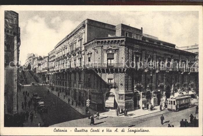 Catania Quattro Canti e Via A. di Sangiuliano