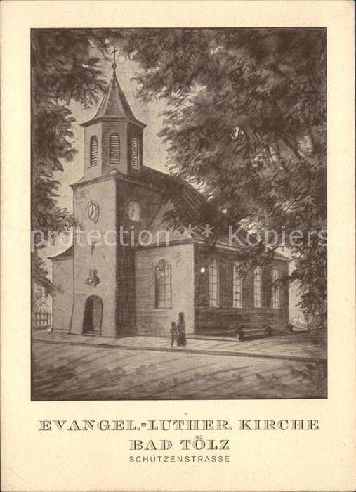 Bad Toelz Kirche Kuenstlerkarte