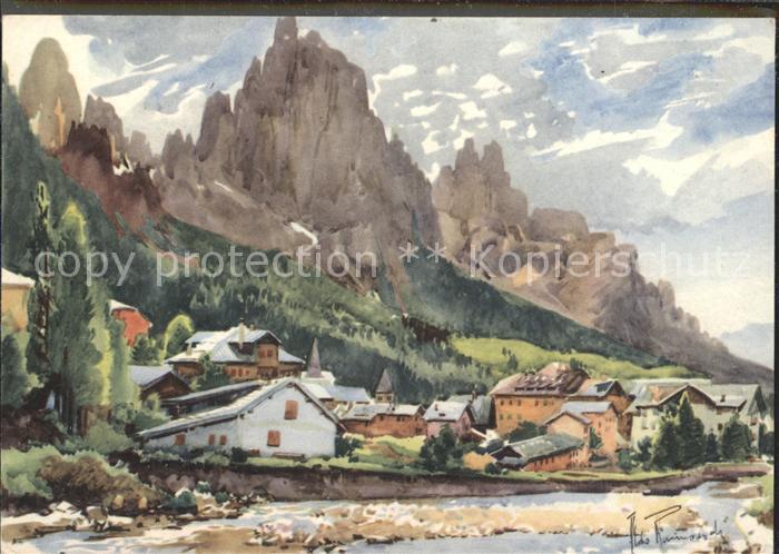 Dolomiten S. Martino di Castrozza Kuenstlerkarte