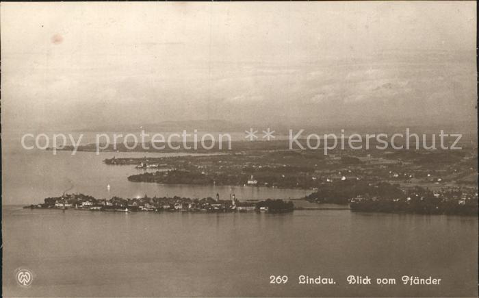 Lindau Bodensee Blick vom Pfaender