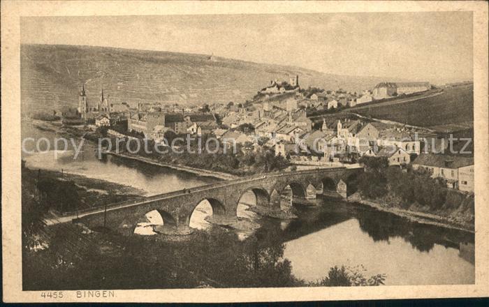 Bingen Rhein mit Drususbruecke