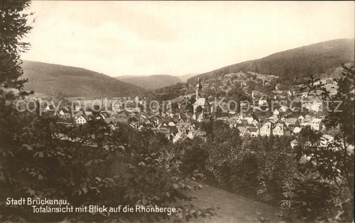 Bad Brueckenau Totalansicht mit Rhoenbergen
