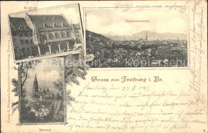 Freiburg Breisgau Totalansicht Kaufhaus Muenster