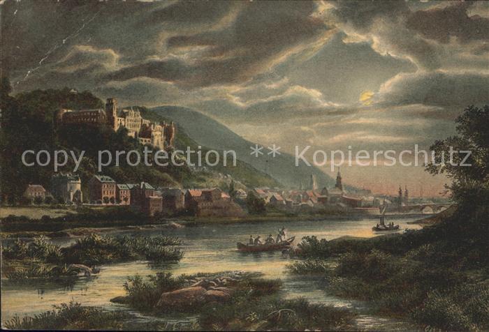 Heidelberg Neckar Schloss Blick von der Ziegelhaeuser Landstrasse