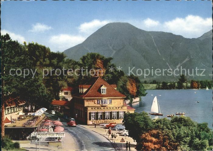 Tegernsee Bayern Seehotel Alte Post und Schlosscafe mit Wallberg
