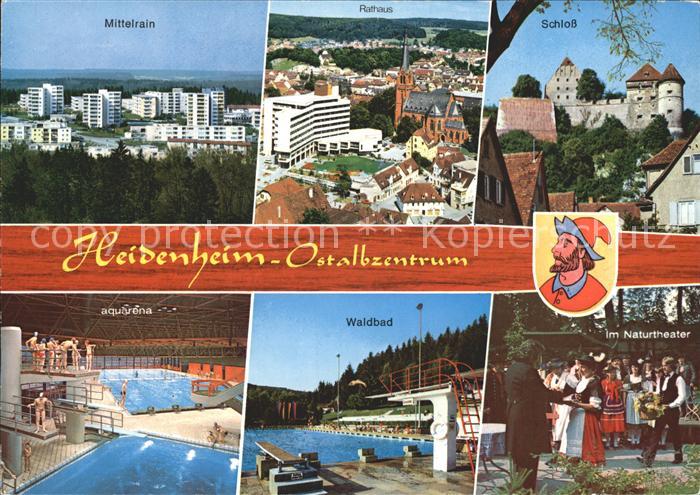 Heidenheim Brenz Mittelrain Rathaus Schloss Aquarena Waldbad Naturtheater