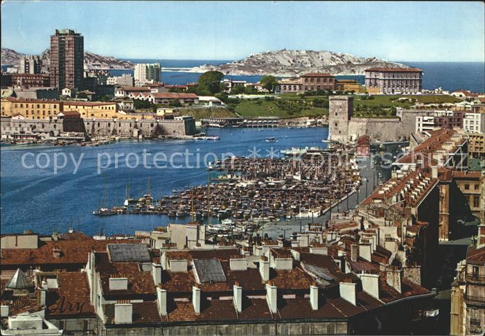 Marseille Bouches-du-Rhone Vue aerienne sur le Port Fort St Jean et Iles du Frio