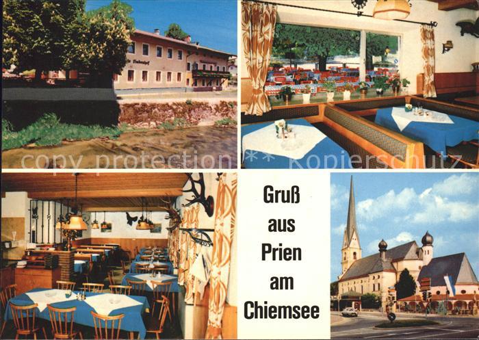 Prien Chiemsee Gasthof Lindenhof Gastraeume Kirche