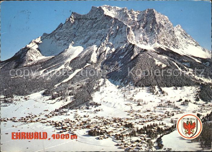 Ehrwald Tirol mit Tiroler Zugspitzbahn Panorama