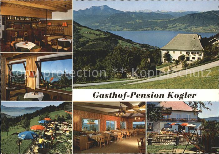 Weyregg Attersee Gasthof Pension Kogler Gast und Speiseraum Terrasse Spielplatz