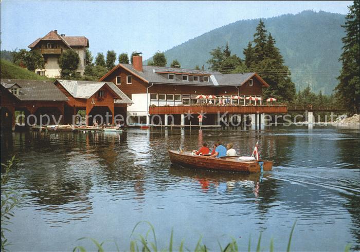 Lunz See Niederoesterreich Terrassen Kaffee Restaurant Grubmayr Bootspartie