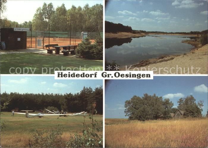 Gross Oesingen Tennisplatz Segelflugplatz Landschaftspanorama See