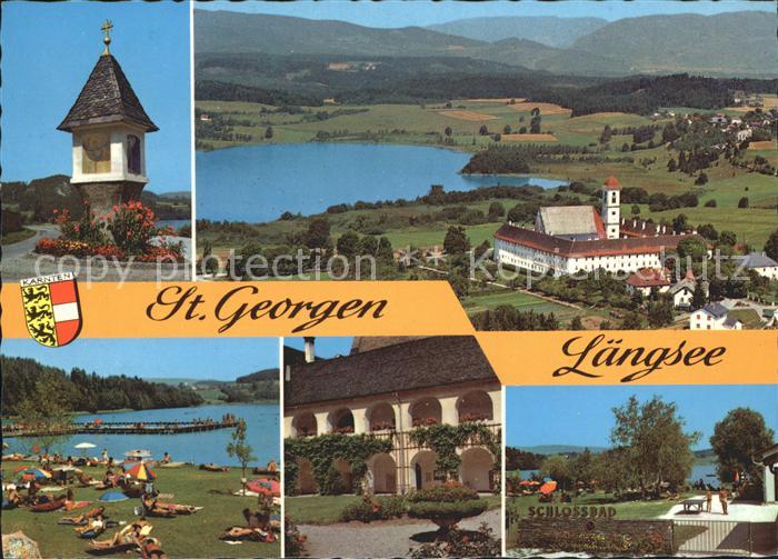 St Georgen Gailtal Bildstock Laengsee Schlosspension Strandbad Arkadenhof Schlos