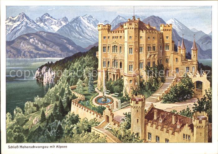 Hohenschwangau Schloss Hohenschwangau mit Alpsee