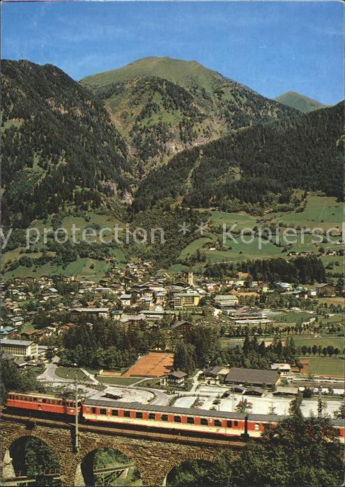 Bad Hofgastein Panorama mit Gaiskarkogel und Bahn