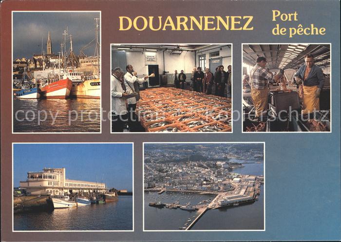 Douarnenez Le port de Rosmeur et vente a la criee