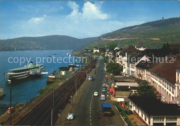 Ruedesheim Rhein Panorama mit Niederwalddenkmal