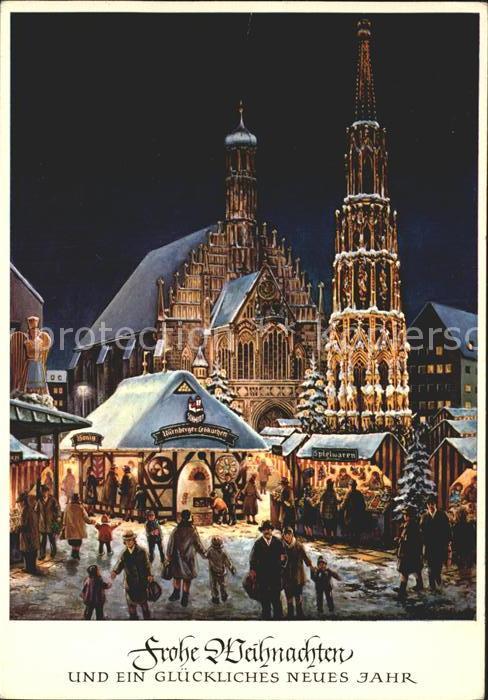 NueRNBERG CITY Christkindlesmarkt Liebfrauenkirche Schoener Brunnen