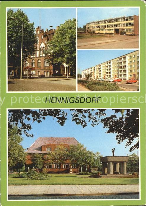 Hennigsdorf Rathaus Betriebsschule Florin Hradeker Strasse Post Leninstrasse