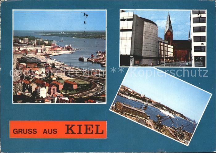 KIEL  CITY Hafen Kran Kirche