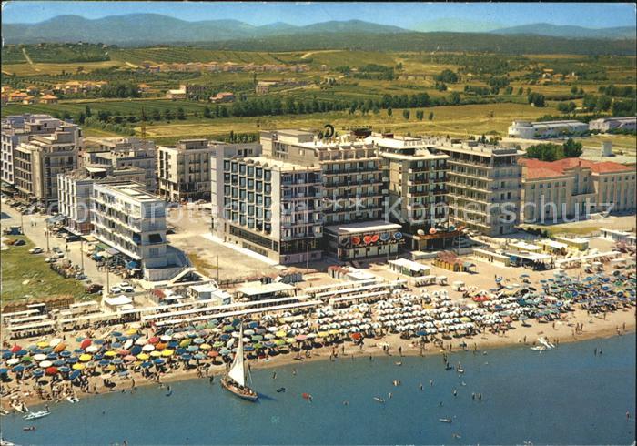Cattolica Rimini Alberghi a mare Hotels am Strand Fliegeraufnahme