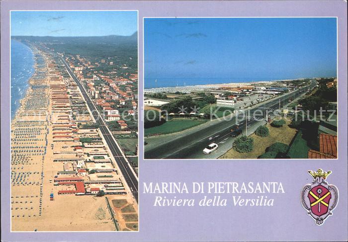 Marina di Pietrasanta Riviera della Versilia Spiaggia veduta aerea