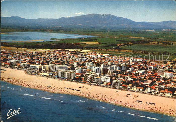 Canet Plage Cote Vermeille Plage vue aerienne