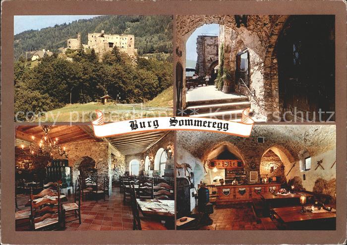 Seeboden Millstaettersee Burg Sommeregg Restaurant Cafe Burgschenke