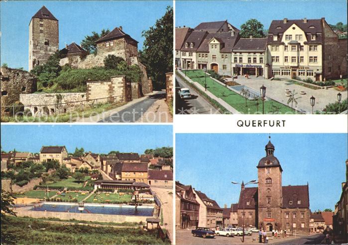 Querfurt Sachsen-Anhalt Burg Dreieck Schwimmbad Rathaus