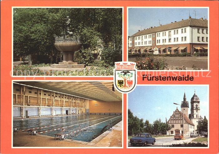 Fuerstenwalde Spree Grassnick Brunnen Muehlenstrasse Schwimmhalle Rathaus Dom Wa
