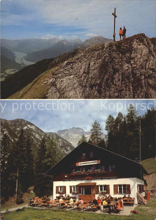 Obsteig Tirol Lehnberghaus Berggasthaus Wankspitze Gipfelkreuz Alpenpanorama