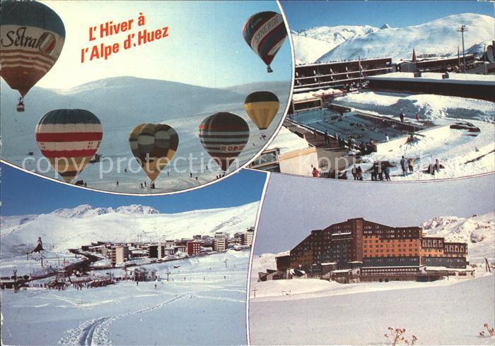L Alpe d Huez Isere Ballonfahrt Wintersportplatz Schwimmbad Berghotel