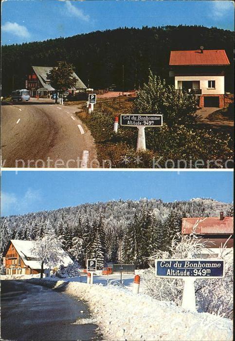 Le Bonhomme Haut Rhin Elsass Col du Bonhomme im Sommer und im Winter