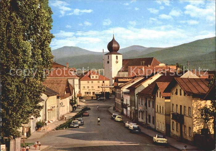 Lam Oberpfalz Marktplatz Kirche Grosser Arber Kleiner Arber Bayerischer Wald