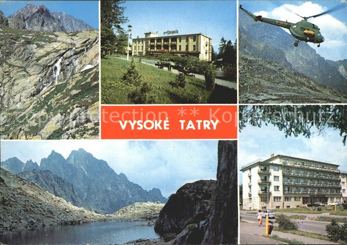 Vysoke Tatry Tatransky narodny park Wasserfall Hotel Hubschrauber