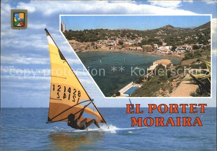 El Portet Moraira Panorama Bucht Windsurfing