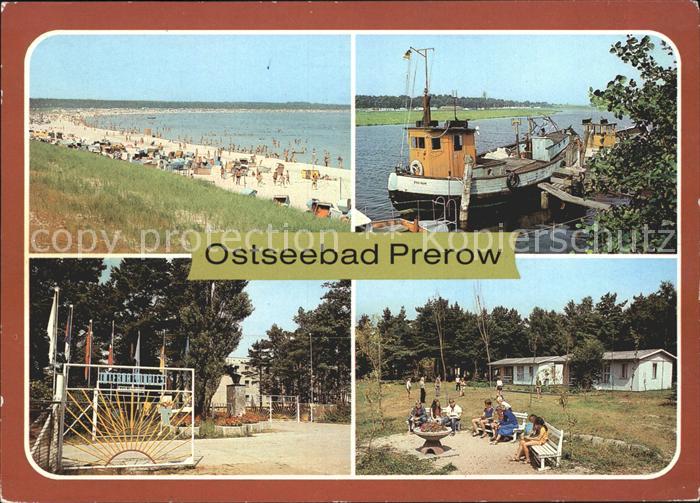 Prerow Ostseebad Strand Fischerboote Prerowstrom Ferienlager Pionierlager Kim II