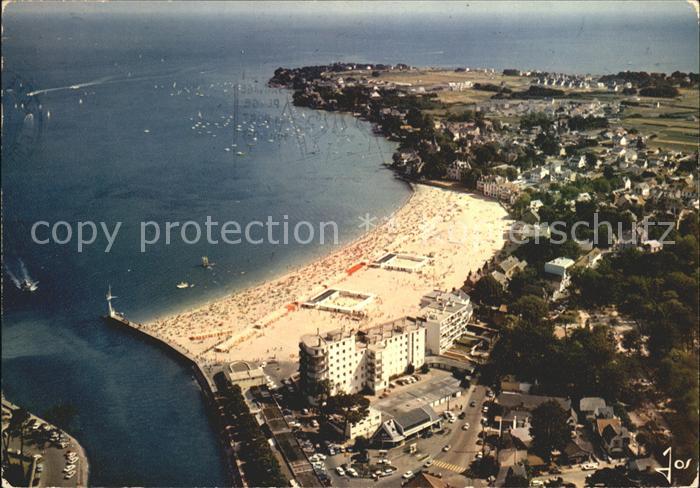 Le Pouliguen Entree du port et la plage Pointe de Pen Chateau vue aerienne
