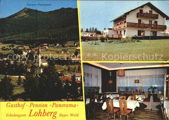 Lohberg Lam Gasthof Pension Panorama Ortsansicht mit Kirche
